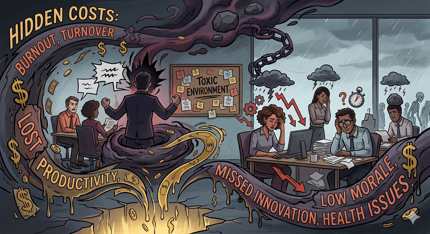 The Hidden Cost of a Toxic Workplace cover image - HR Vinda blog