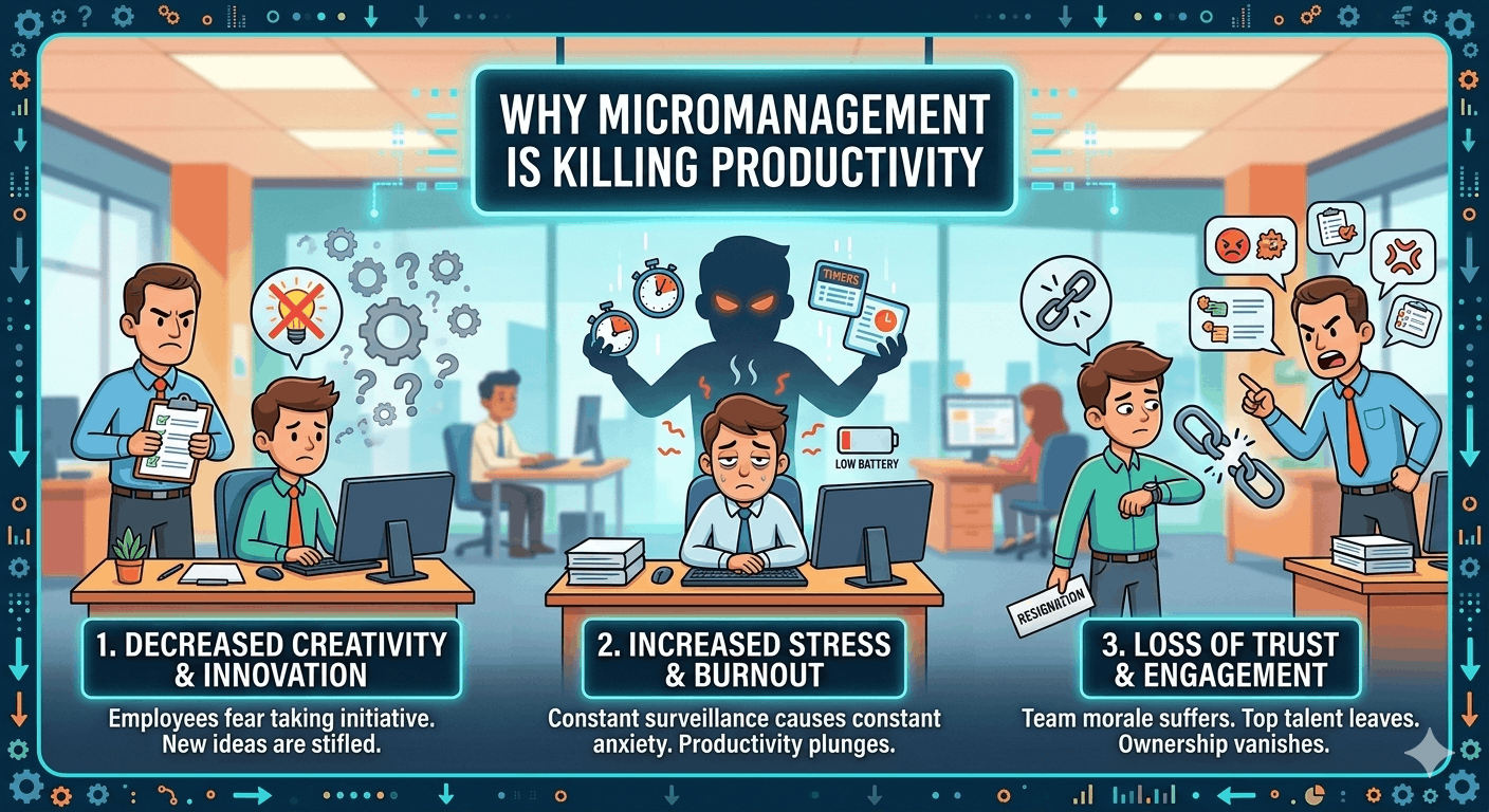 Why Micromanagement Is Killing Productivity cover image - HR Vinda blog