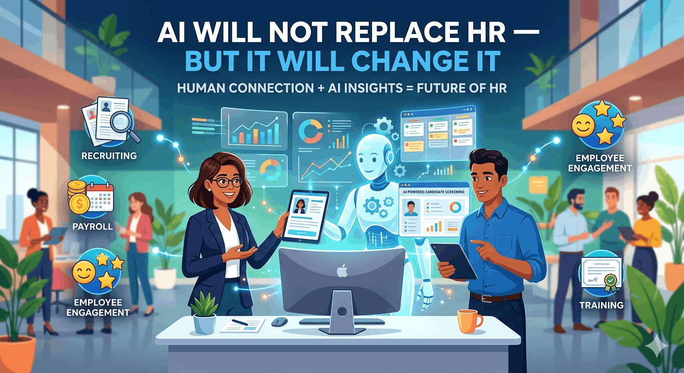AI Will Not Replace HR — But It Will Change It cover image - HR Vinda blog