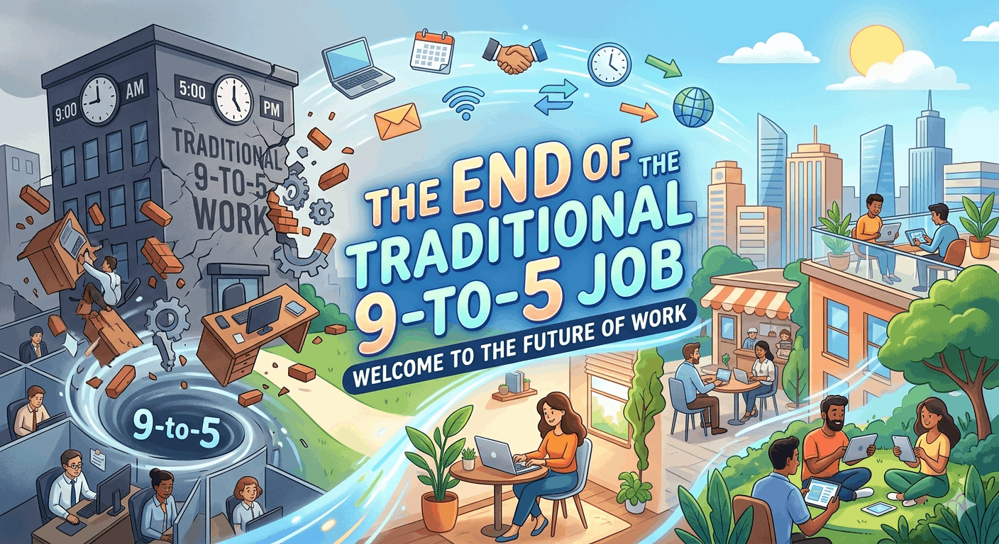The End of the Traditional 9-to-5 Job cover image - HR Vinda blog