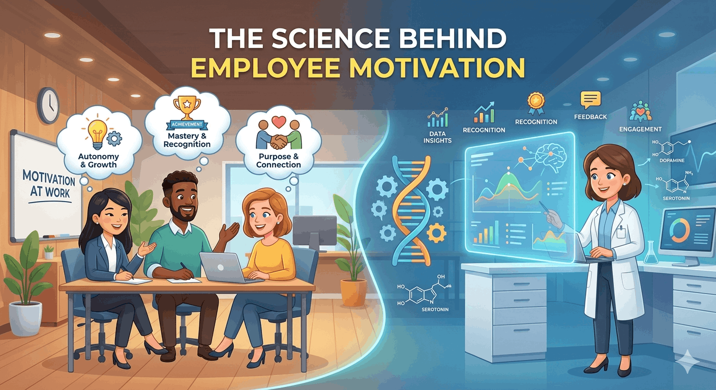 The Science Behind Employee Motivation cover image - HR Vinda blog