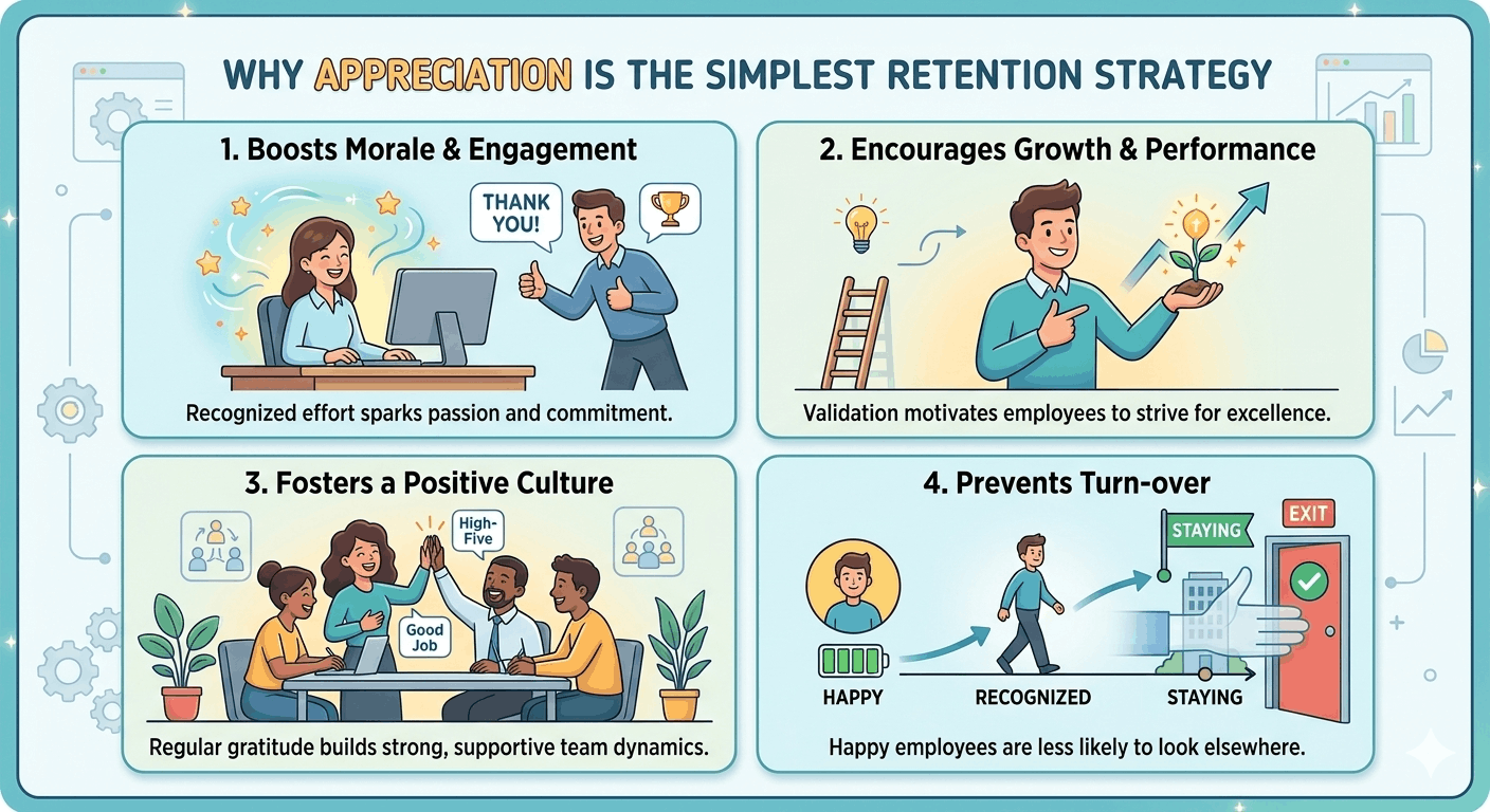 Why Appreciation Is the Simplest Retention Strategy cover image - HR Vinda blog